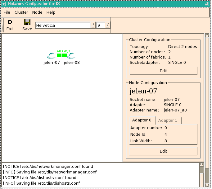 Main dialog of dis_netconfig